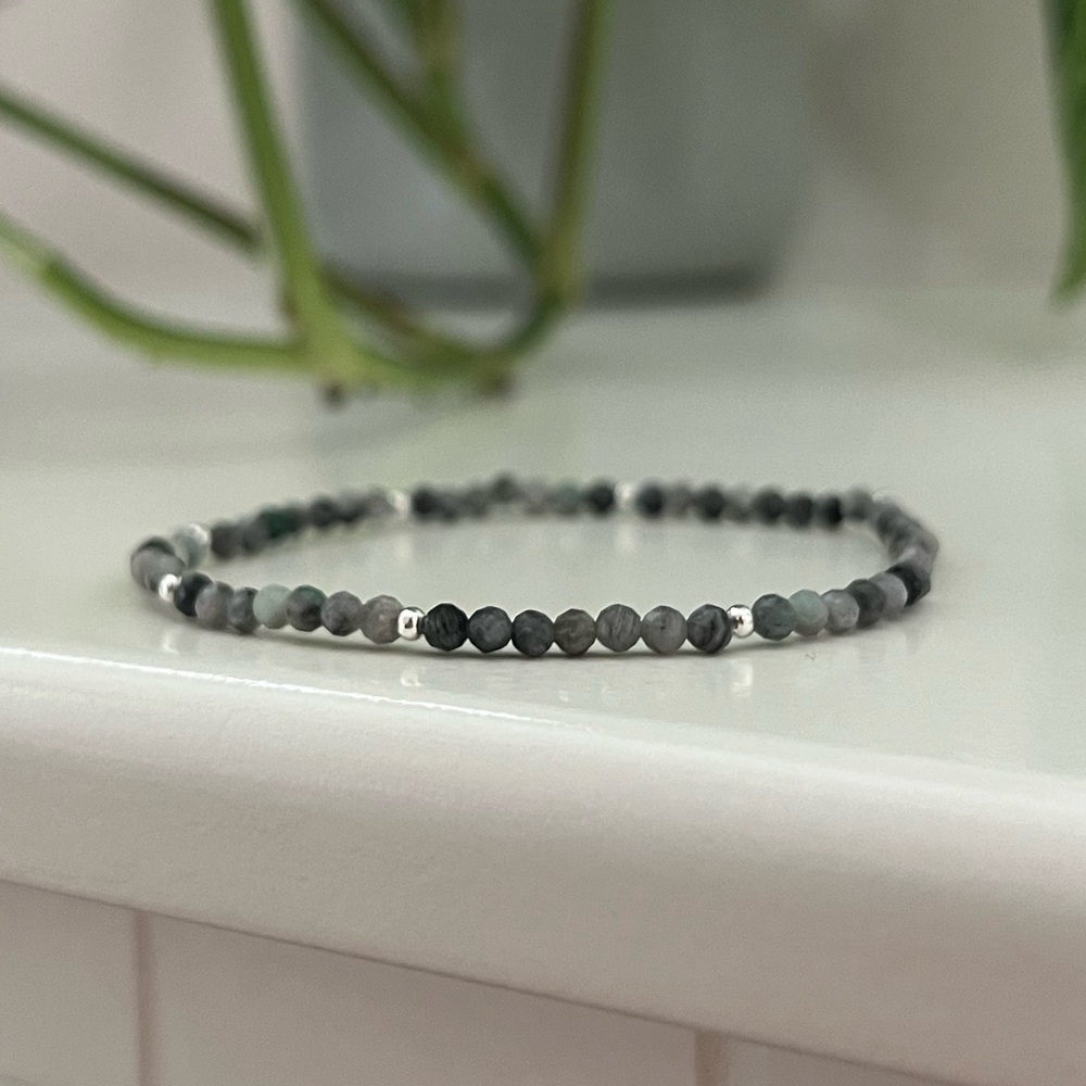 NWT 925 Sterling Silver Emerald Bracelet π - Picture 14 of 14